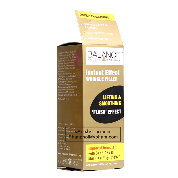 Đại lý phân phối Balance Active Formula Instant Effect Wrinkle Filler 50ml Lido Shop