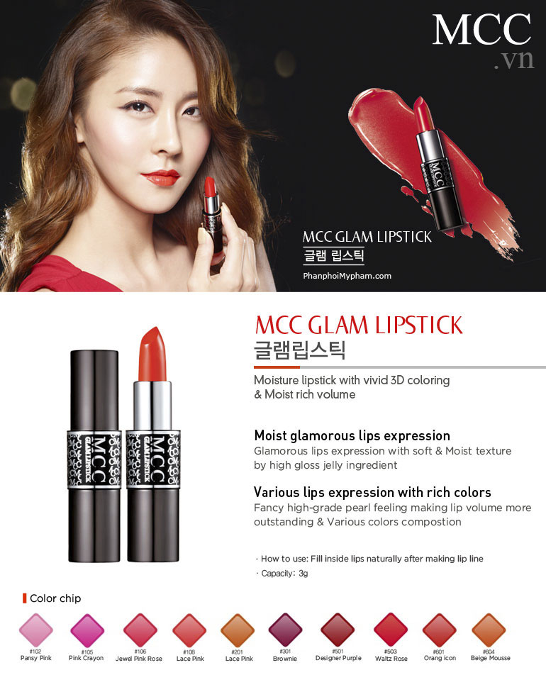 Son môi MCC Hàn Quốc Son môi MCC Hàn Quốc