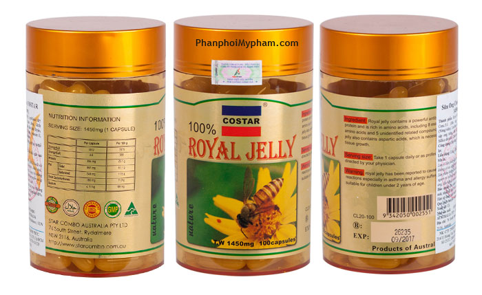 Sữa Ong Chúa Úc royal jelly 1450mg Costar (100 viên)