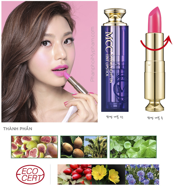Thành phần Son môi dạng tint mcc STUDIO LIGHT LIPSTICK Hàn Quốc Thành phần Son môi dạng tint mcc STUDIO LIGHT LIPSTICK Hàn Quốc